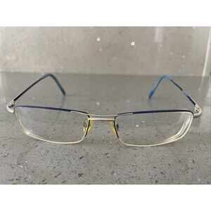 Alberto Romani Eyeglasses Frames ONLY AR 705 BL blue half rim 54-17-135 eyewear